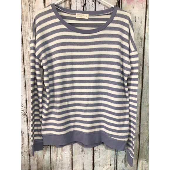 Ocean Drive Soft Fuzzy Sweater Top Size L Gray & White ❄️❄️ - Picture 5 of 11